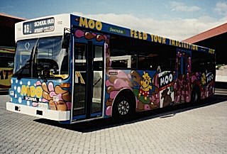 Moo - its bus 150 advertising milk in 1993.