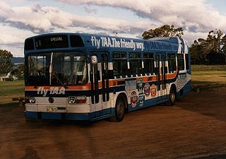 Bus 634 carrying an advertisement for TAA - an Australian national airline.