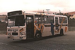 Bus 70 advertising the introduction of a new ticketing system for Metro.