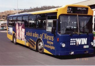 The WIN bus advertising an Australian television network
