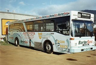 Currently bus 180 carries this scheme in Hobart advertising BarterBanc
