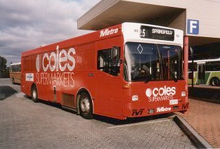 In 1993 bus 180 carried this advertisement for an Australian chain of supermarkets